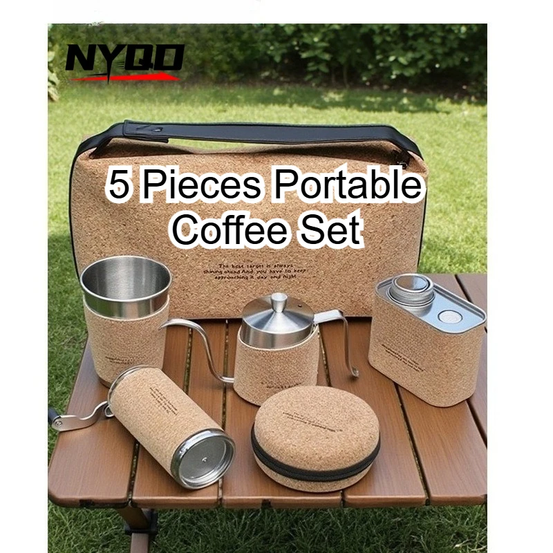 Outdoor Camping Coffee Kit Portable Hand Coffee Grinder Set with Kettle Cup for Travel Picnic
Outdoor Camping Coffee Kit Portable Hand Coffee Grinder Set with Kettle Cup for Travel Picnic