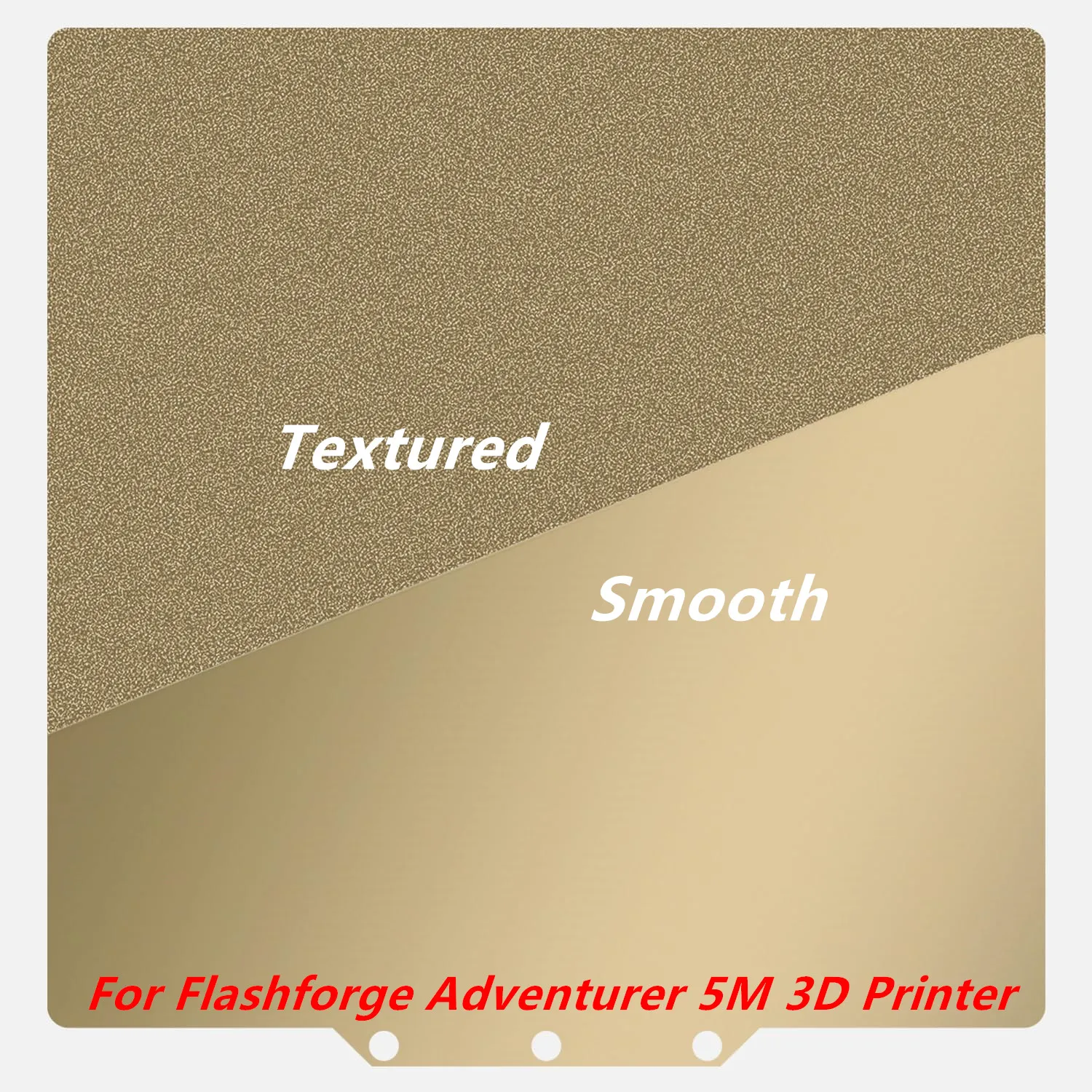 3D Printer PEI Sheet Double Sided Textured/Smooth Spring Steel Flexible Build Plate for FlashForge Creator Pro/Adventurer 5M/3
