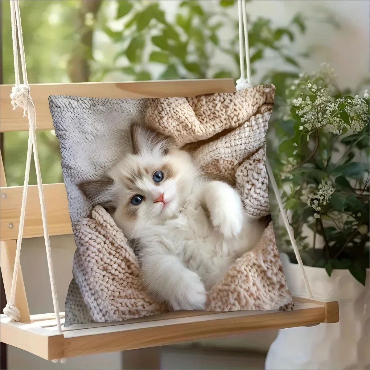 Cute Ragdoll Cat Pillowcase 2D Flat Printed Peach Skin Fluffy Kitten Cushion Cover For Sofa Living Room Home Decor
Cute Ragdoll Cat Pillowcase 2D Flat Printed Peach Skin Fluffy Kitten Cushion Cover For Sofa Living Room Home Decor