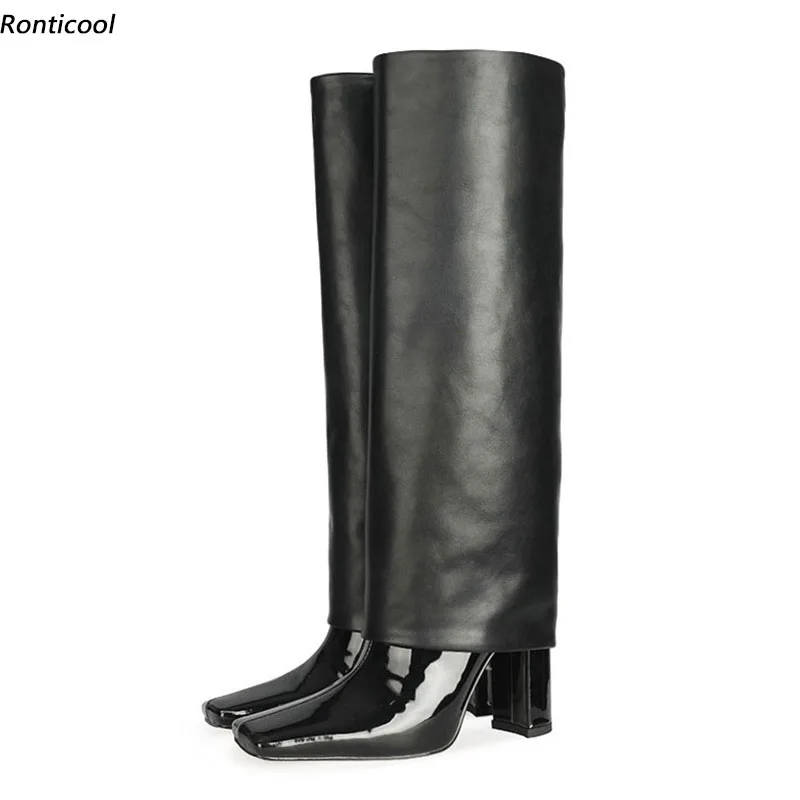 Ronticool модные женские зимние сапоги до колена в итальянском стиле на блочном каблуке с квадратным носком, черные винно-красные туфли для ночного клуба, размер США 5-13
Ronticool модные женские зимние сапоги до колена в итальянском стиле на блочном каблуке с квадратным носком, черные винно-красные туфли для ночного клуба, размер США 5-13