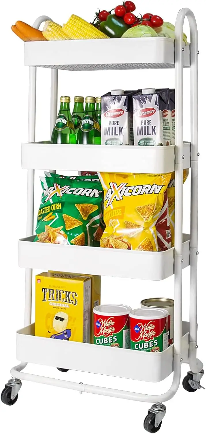 4-Tier Metal Mesh Rolling Cart with Lockable Wheels, Storage Organizer for Kitchen Bathroom Living Room
4-Tier Metal Mesh Rolling Cart with Lockable Wheels, Storage Organizer for Kitchen Bathroom Living Room