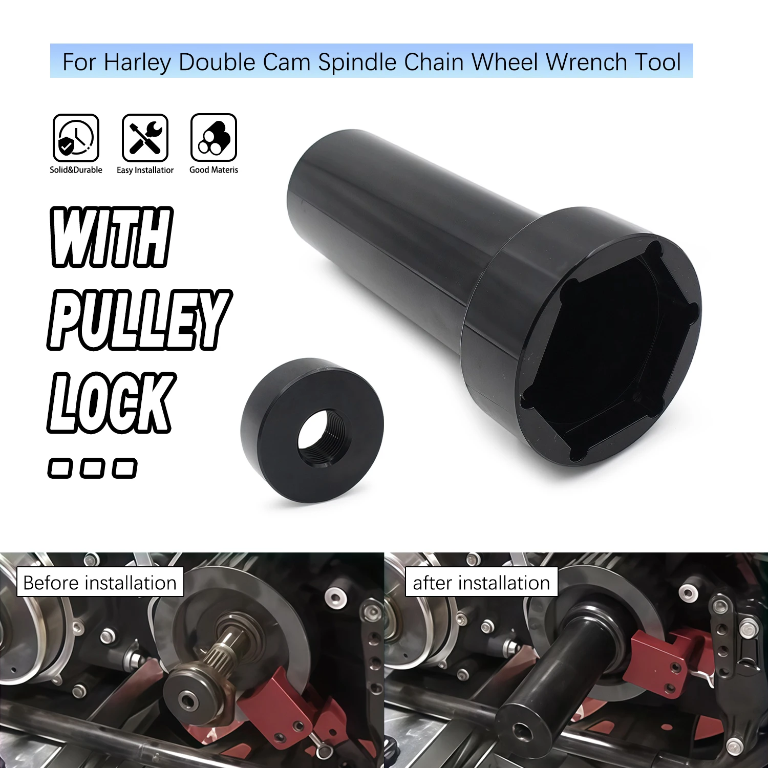 For Harley Davidson Electra Glide Forty Heritage Softail Mainshaft Sprocket Wrench Tool Pulley Lock 2 1/4" Nut Accessories Moto
For Harley Davidson Electra Glide Forty Heritage Softail Mainshaft Sprocket Wrench Tool Pulley Lock 2 1/4" Nut Accessories Moto