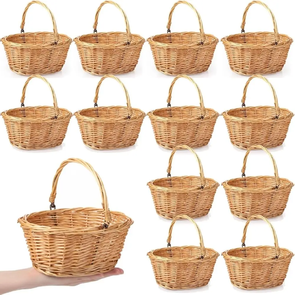 Set of 12 Willow Woven Baskets for Picnics, Baby Showers, and Home Decor (Khaki, 9 x 7 x 4)
Set of 12 Willow Woven Baskets for Picnics, Baby Showers, and Home Decor (Khaki, 9 x 7 x 4)