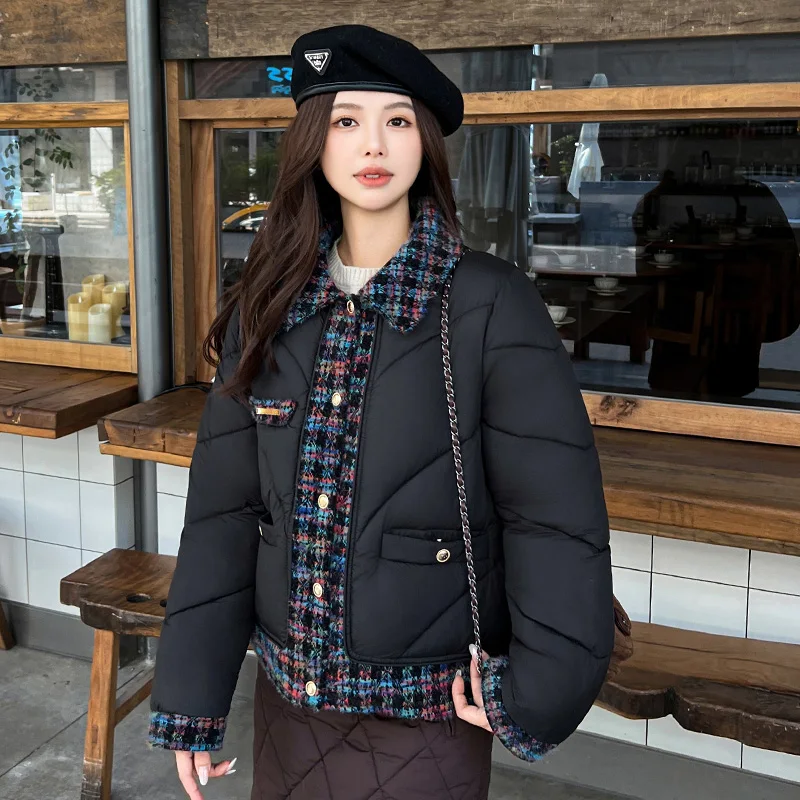 Faionable Thiened ort Cotton Jaet Patchwork Warmth Winter Outerwear Women's Clothing Versatile Sle Korean Loose Fit
Faionable Thiened ort Cotton Jaet Patchwork Warmth Winter Outerwear Women's Clothing Versatile Sle Korean Loose Fit