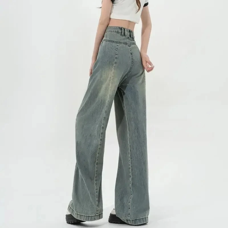 Blue Female Korean Style Jeans Wide Leg Baggy Jeans Women Women Denim Female Floor-length Pants New High-waisted Jeans for Women
Blue Female Korean Style Jeans Wide Leg Baggy Jeans Women Women Denim Female Floor-length Pants New High-waisted Jeans for Women