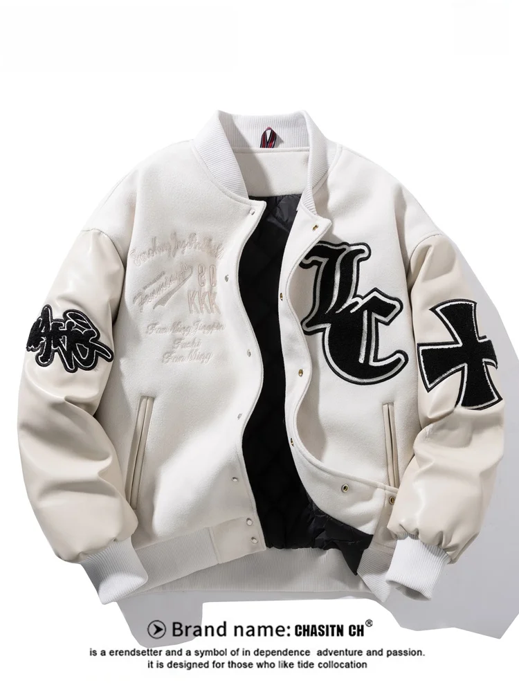 Мужская бейсбольная куртка в американском стиле, весенне-осенняя, свободного кроя, ретро, из искусственной кожи, повседневная шерстяная верхняя одежда для пар
Мужская бейсбольная куртка в американском стиле, весенне-осенняя, свободного кроя, ретро, из искусственной кожи, повседневная шерстяная верхняя одежда для пар