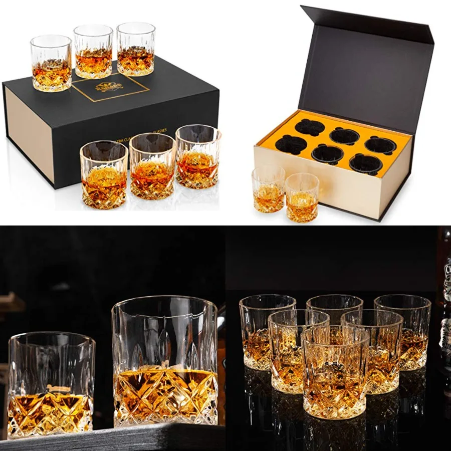 Whiskey Glasses with Elegant Gift Box, 10 Oz Premium Old Fashioned Crystal Glass Tumbler for Liquor, Scotch, Cocktail or Bourbo
Whiskey Glasses with Elegant Gift Box, 10 Oz Premium Old Fashioned Crystal Glass Tumbler for Liquor, Scotch, Cocktail or Bourbo