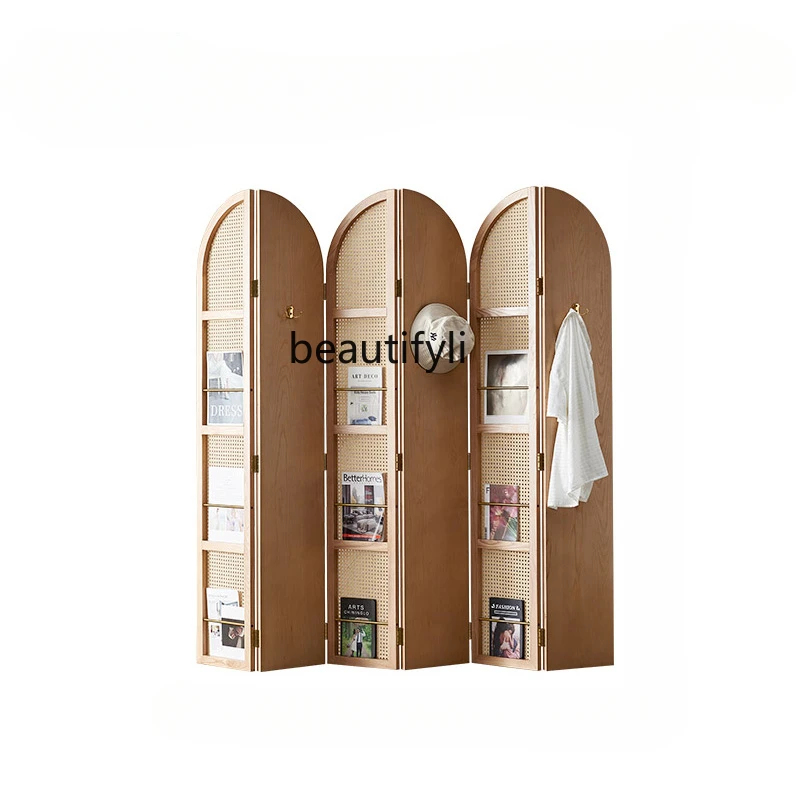 Rattan Solid Wood Bedroom and Household Modern Partition Hallway Folding Removable Bed & Breakfast Storage Screen
Rattan Solid Wood Bedroom and Household Modern Partition Hallway Folding Removable Bed & Breakfast Storage Screen