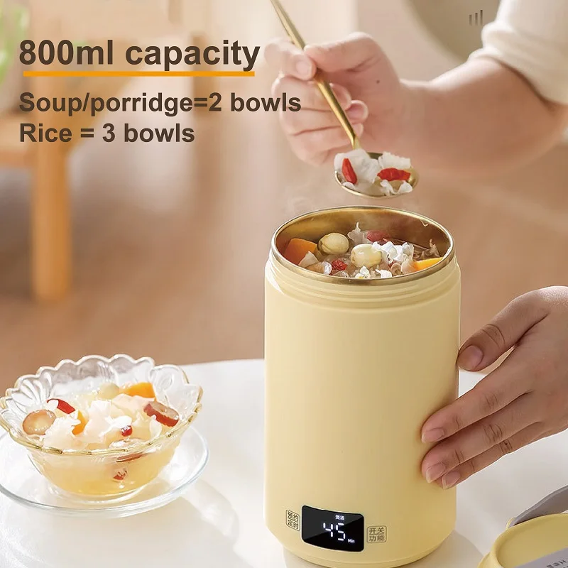 800ml Home Health Pot Appointment Porridge Stewing Soup Cup Portable Electric Kettle Boiling Tea Maker Dessert Stew Pot 220V
800ml Home Health Pot Appointment Porridge Stewing Soup Cup Portable Electric Kettle Boiling Tea Maker Dessert Stew Pot 220V