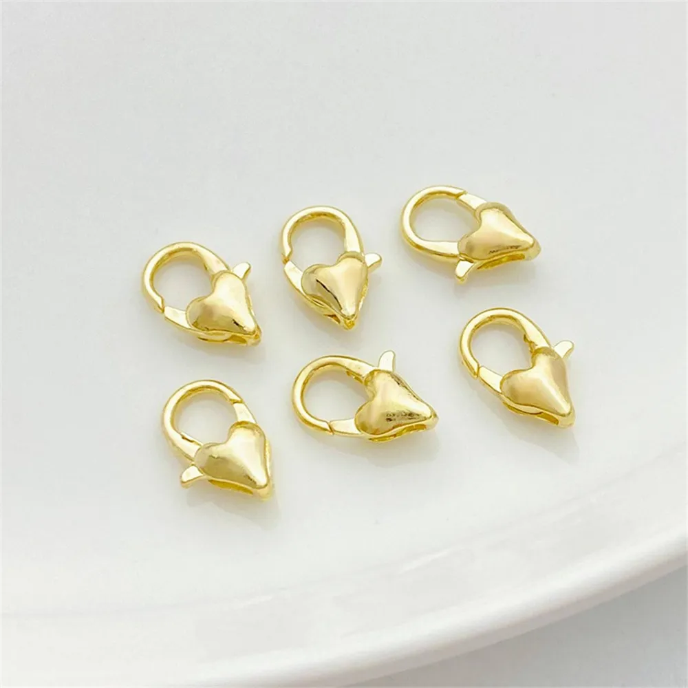 14K Gold Peach Heart Love-shaped Lobster Buckle Spring Buckle Handmade DIY String Bracelet Necklace Buckle Material Accessories
14K Gold Peach Heart Love-shaped Lobster Buckle Spring Buckle Handmade DIY String Bracelet Necklace Buckle Material Accessories