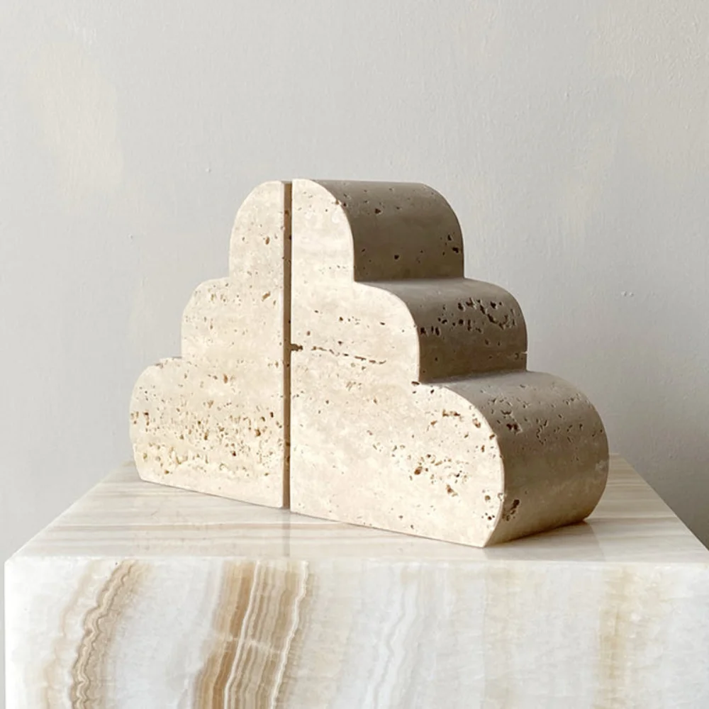 Carving Natural Yellow Travertine Stone Bookends Luxury Marble Bookfile Display Study Home Table Wavy Design
Carving Natural Yellow Travertine Stone Bookends Luxury Marble Bookfile Display Study Home Table Wavy Design