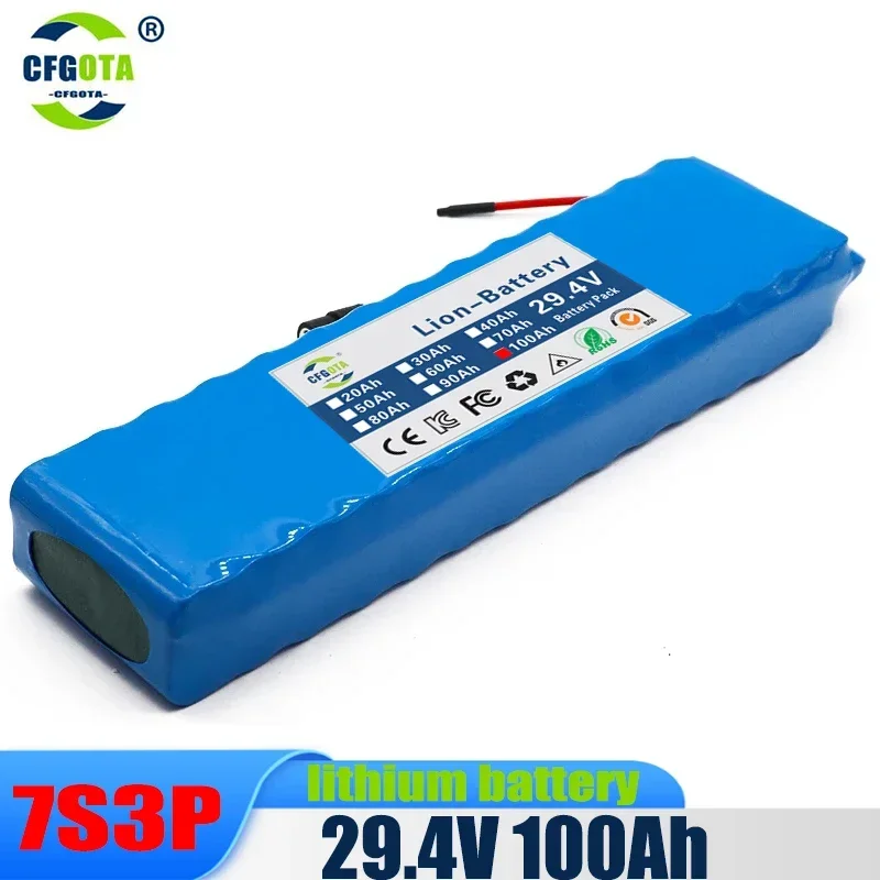 Набор литиевых аккумуляторов для электровелосипеда 7S3P 18650 24V100Ah, для электрического скутера, перезаряжаемая сменная литий-ионная батарея + зарядное устройство 29,4 в 2A
Набор литиевых аккумуляторов для электровелосипеда 7S3P 18650 24V100Ah, для электрического скутера, перезаряжаемая сменная литий-ионная батарея + зарядное устройство 29,4 в 2A