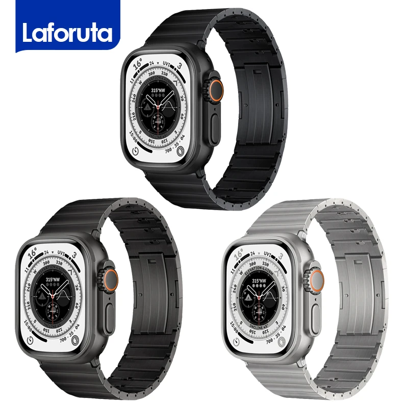 Titanium Strap for Apple Watch Ultra Band 49mm Men Women Replacement for iWatch Series 8/7/6/5/4/3/2/SE Bands 45mm 44mm 42mm
Titanium Strap for Apple Watch Ultra Band 49mm Men Women Replacement for iWatch Series 8/7/6/5/4/3/2/SE Bands 45mm 44mm 42mm
