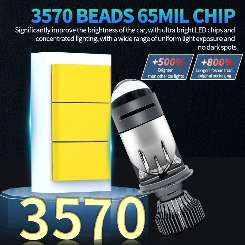 Car Light Retrofit Mini HB2 9003 H4 Bi LED Projector Matrix Lens 12V 50W 6000K 6800LM Hi Lo Beam LED Headlight
Car Light Retrofit Mini HB2 9003 H4 Bi LED Projector Matrix Lens 12V 50W 6000K 6800LM Hi Lo Beam LED Headlight