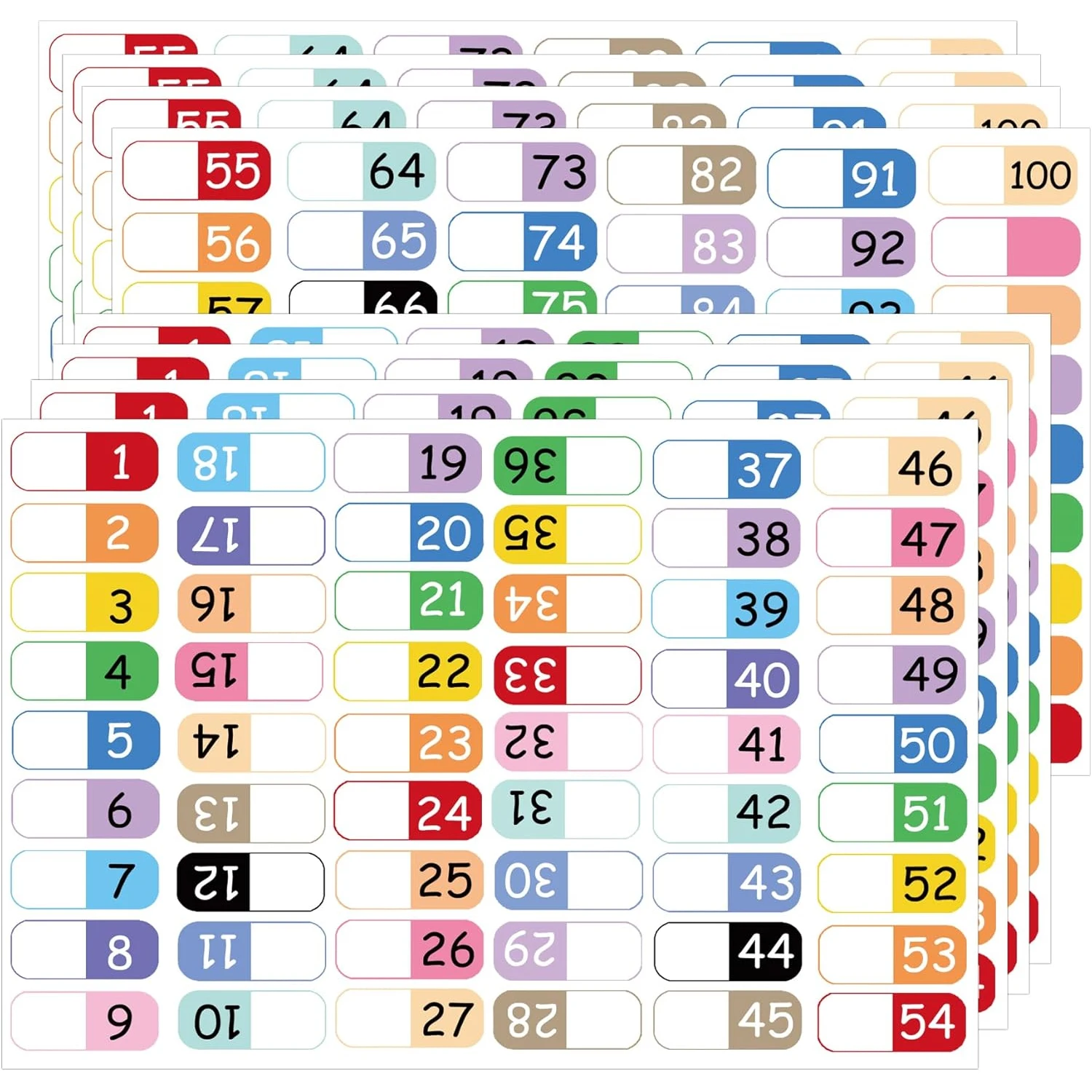 Number Index Labels Multicolor Alphabet Tabs 1-50 1-100 Tab Dividers Stickers for 3 Ring Binders Notebook Classify Files
Number Index Labels Multicolor Alphabet Tabs 1-50 1-100 Tab Dividers Stickers for 3 Ring Binders Notebook Classify Files