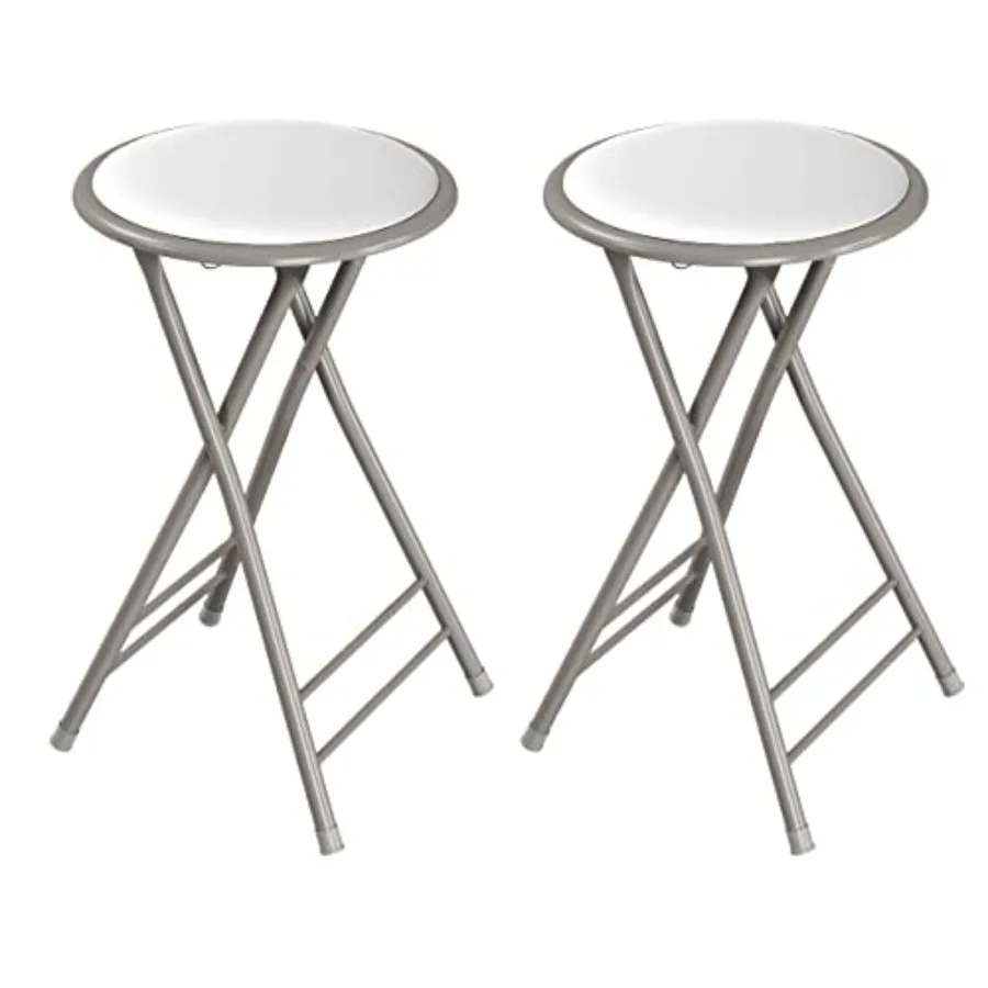 Folding Stool - Set of 2 Counter Height Bar Stools 24-Inch Backl Folding Chairs with 225lb Capacity for Kitchen, Rec Room, or G
Folding Stool - Set of 2 Counter Height Bar Stools 24-Inch Backl Folding Chairs with 225lb Capacity for Kitchen, Rec Room, or G