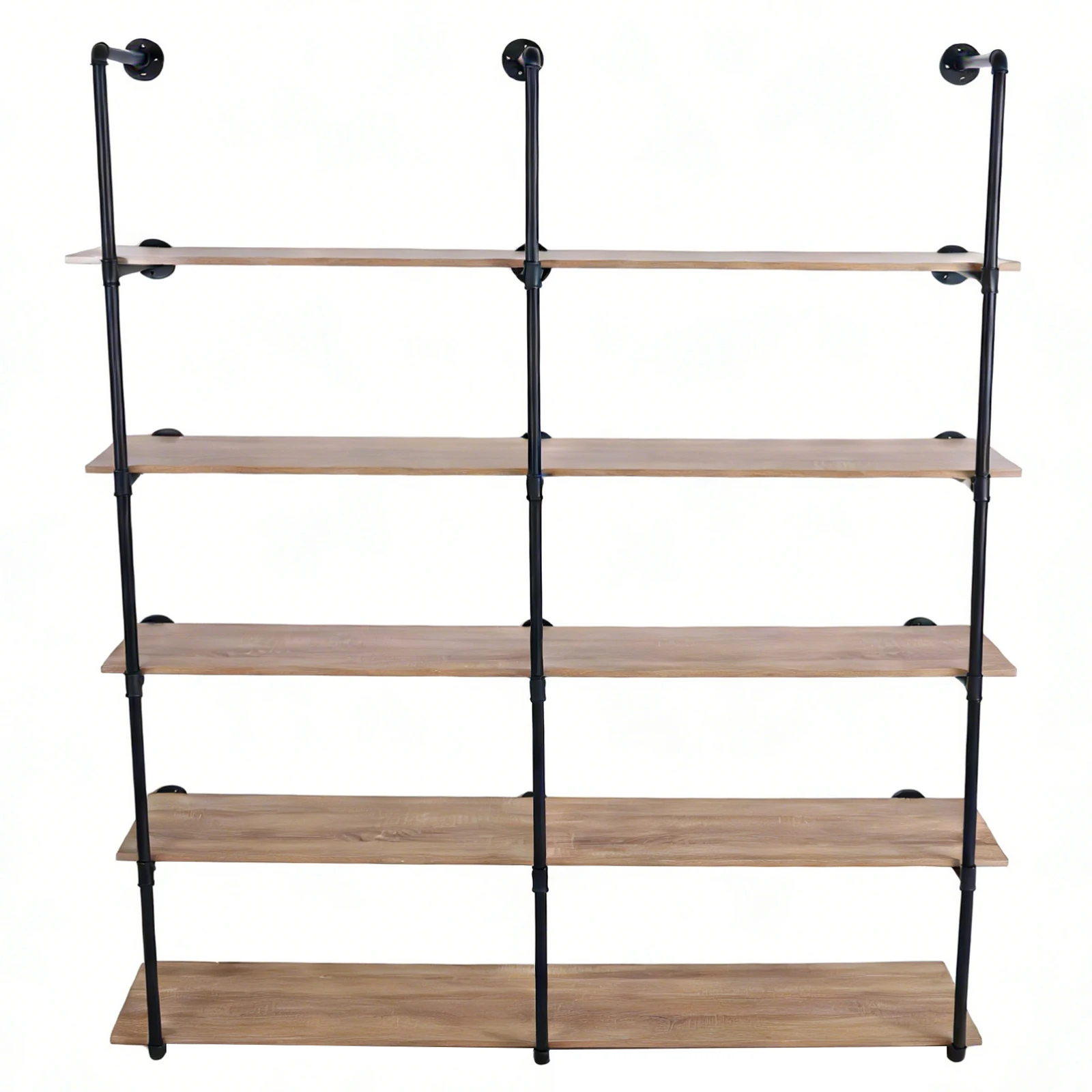 Floating Pipe Book Shelves 5 Tier 72 Inch Wall Mounted Wood Metal Bookshelf with Solid Wood Plank for Home Office Living Room
Floating Pipe Book Shelves 5 Tier 72 Inch Wall Mounted Wood Metal Bookshelf with Solid Wood Plank for Home Office Living Room