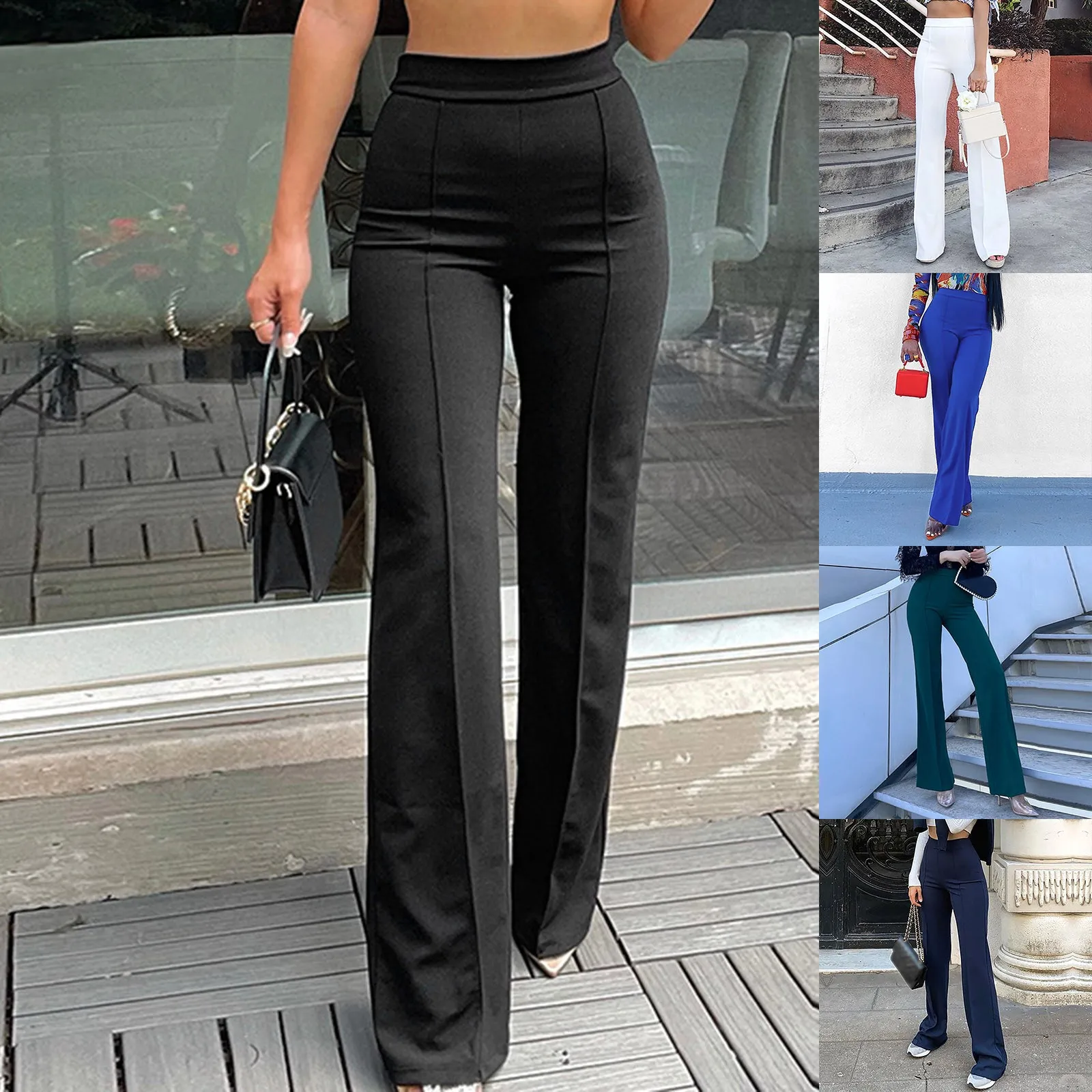 Womens Fashion Casual Work Pants Solid Color High Waist Straight Pants Trousers High Waist Vintage Punk
Womens Fashion Casual Work Pants Solid Color High Waist Straight Pants Trousers High Waist Vintage Punk