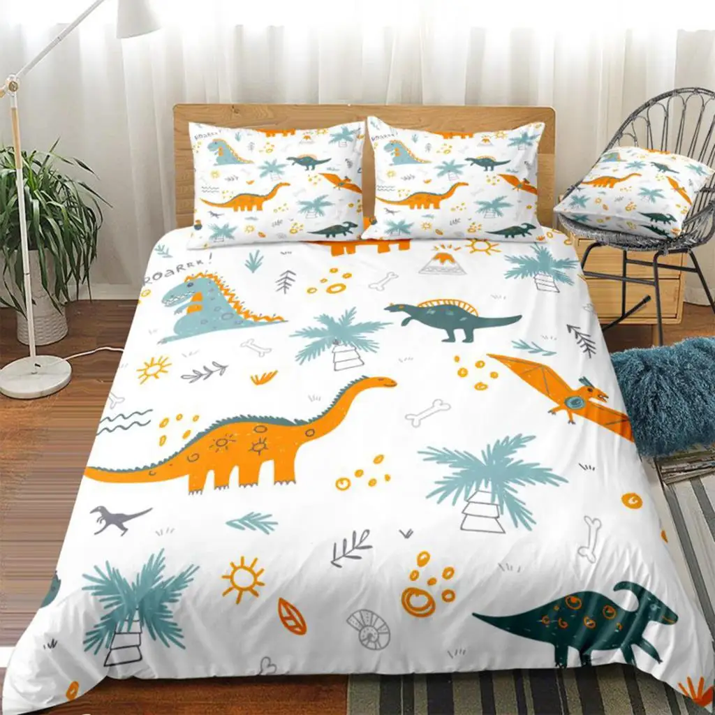 3 Pieces Dinosaur Duvet Cover Set Cartoon Animal Bedding For Kids Boys Girls Cute Dinosaur Quilt Cover White King Dropship Queen
3 Pieces Dinosaur Duvet Cover Set Cartoon Animal Bedding For Kids Boys Girls Cute Dinosaur Quilt Cover White King Dropship Queen