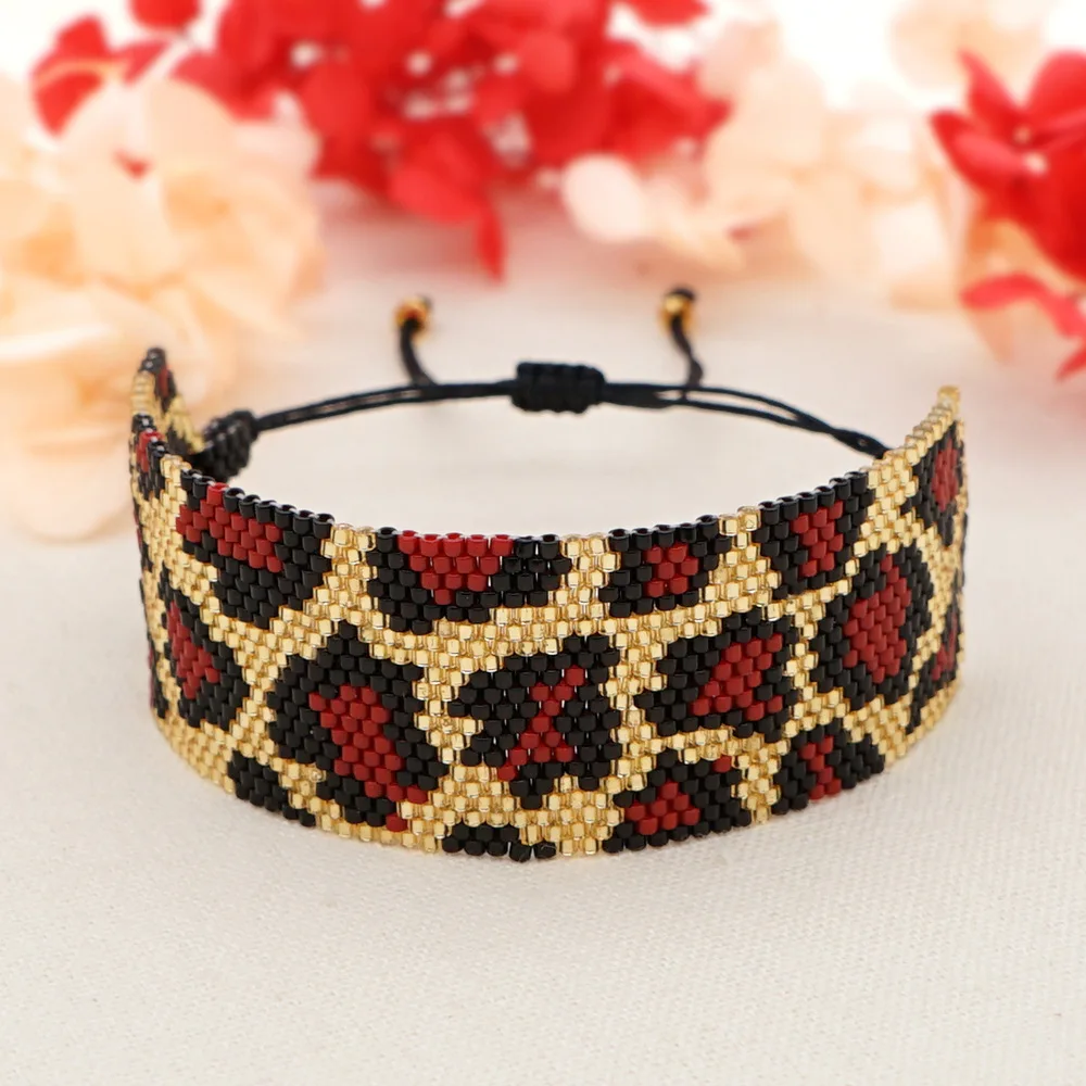 ZGMXR Браслет из рисовых бусин, оригинальный модный геометрический леопардовый принт, нерегулярный регулируемый ручной работы, простой браслет из бисера в богемном стиле
ZGMXR Браслет из рисовых бусин, оригинальный модный геометрический леопардовый принт, нерегулярный регулируемый ручной работы, простой браслет из бисера в богемном стиле