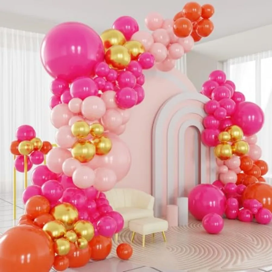 Orange Balloons Arch Kit, Hot Orange Metallic Balloons with 16Feet Tape Strip and Dot Glue for Birthday Baby Shower Wedding Par
Orange Balloons Arch Kit, Hot Orange Metallic Balloons with 16Feet Tape Strip and Dot Glue for Birthday Baby Shower Wedding Par