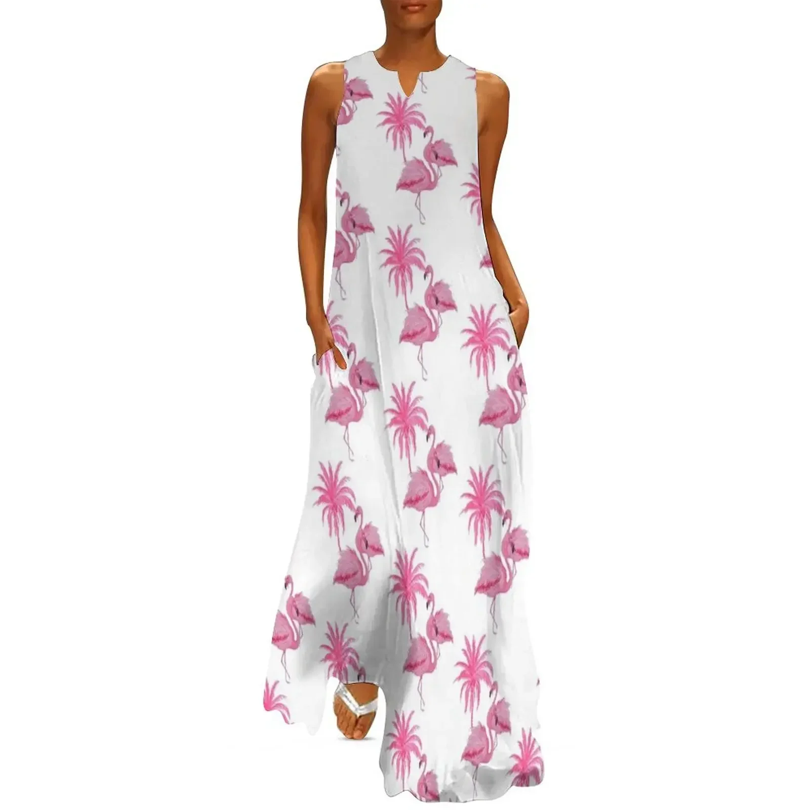 Coconut Palm Tree and Pink Flamingos Long Dress luxury dresses summer clothes for women elegant women's sets Dress
Coconut Palm Tree and Pink Flamingos Long Dress luxury dresses summer clothes for women elegant women's sets Dress