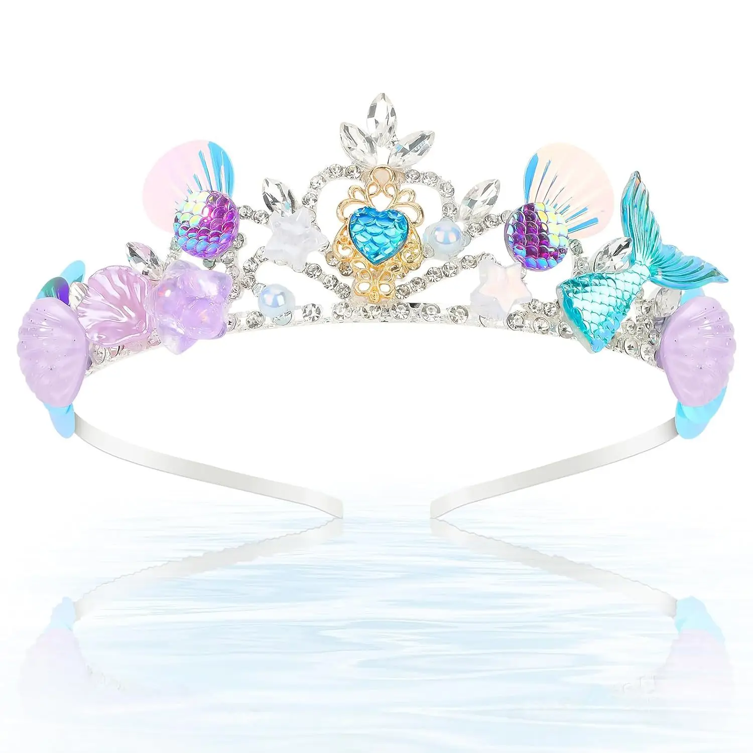 Summer Blue Mermaid Princess Crown Jewelry Hairband Rhinestone Crown Headwear Lovely Hair Accessory Headband Hair Bands For Girl
Summer Blue Mermaid Princess Crown Jewelry Hairband Rhinestone Crown Headwear Lovely Hair Accessory Headband Hair Bands For Girl