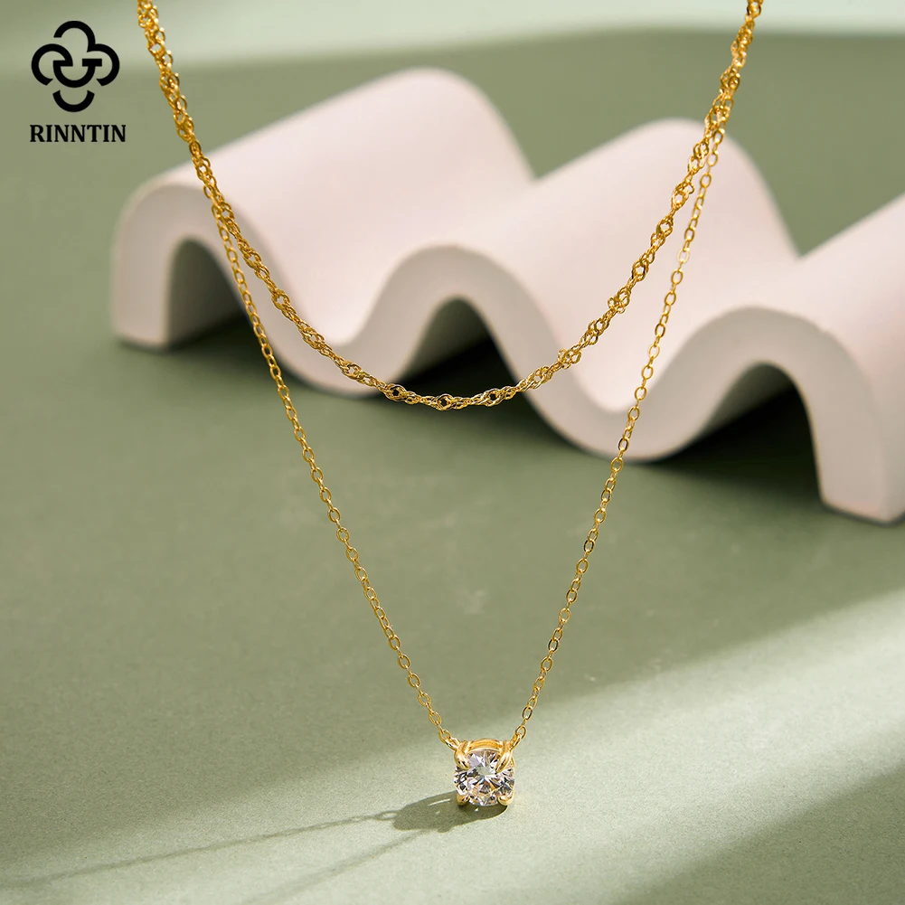 Rinntin Simple 925 Sterling Silver Layered Choker Necklace for Women Causal Summer Neck Chain Jewelry Accessories BQN45
Rinntin Simple 925 Sterling Silver Layered Choker Necklace for Women Causal Summer Neck Chain Jewelry Accessories BQN45