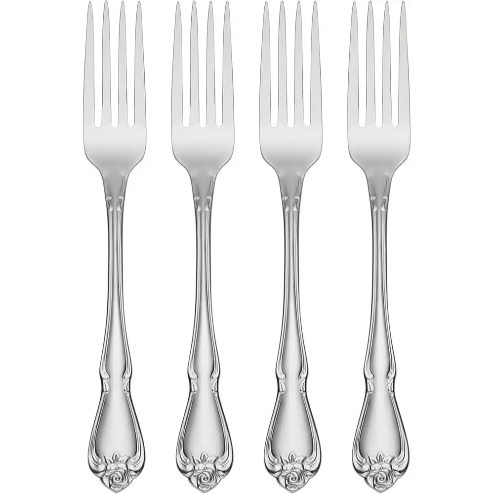 Everyday Stainless Steel Silverware Set, 4-Piece Dinner Forks, Rust-Resistant, Dishwasher Safe
Everyday Stainless Steel Silverware Set, 4-Piece Dinner Forks, Rust-Resistant, Dishwasher Safe