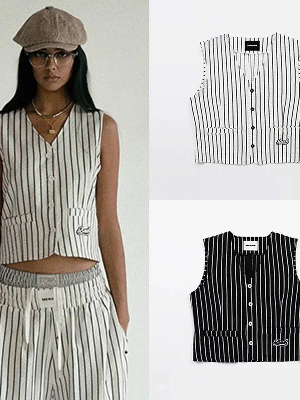 Женский жилет в американскую полоску, повседневное спортивное сексуальное пальто, топ, модная хлопковая смесь, закрытие одной пуговицы
Женский жилет в американскую полоску, повседневное спортивное сексуальное пальто, топ, модная хлопковая смесь, закрытие одной пуговицы