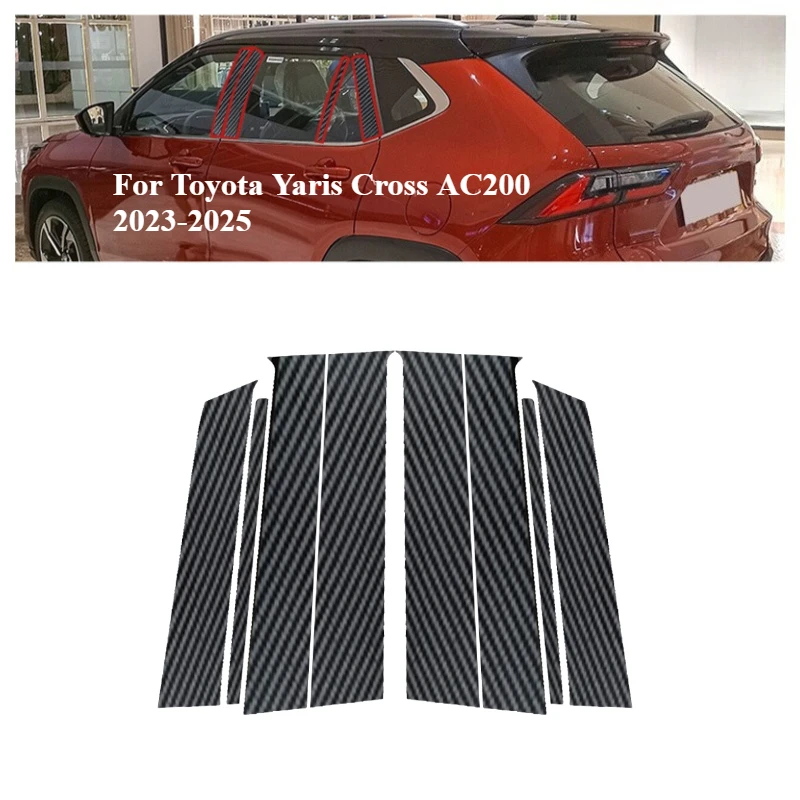 8Pcs Carbon Fiber Black Car Pillar Post Cover Trim Decal For Toyota Yaris Cross AC200 2023-2025 Auto Window Door Column Stickers
8Pcs Carbon Fiber Black Car Pillar Post Cover Trim Decal For Toyota Yaris Cross AC200 2023-2025 Auto Window Door Column Stickers