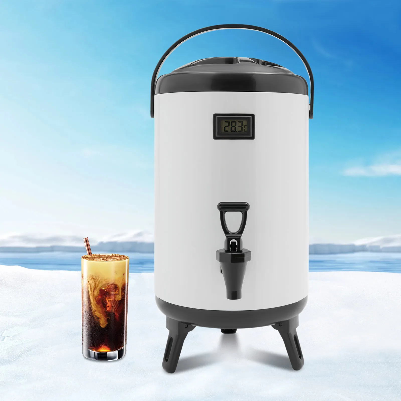 Stainless Steel Insulated Beverage Dispenser Cold and Hot Drink Dispenser with Thermometer 10L Water Dispenser with Spigot
Stainless Steel Insulated Beverage Dispenser Cold and Hot Drink Dispenser with Thermometer 10L Water Dispenser with Spigot