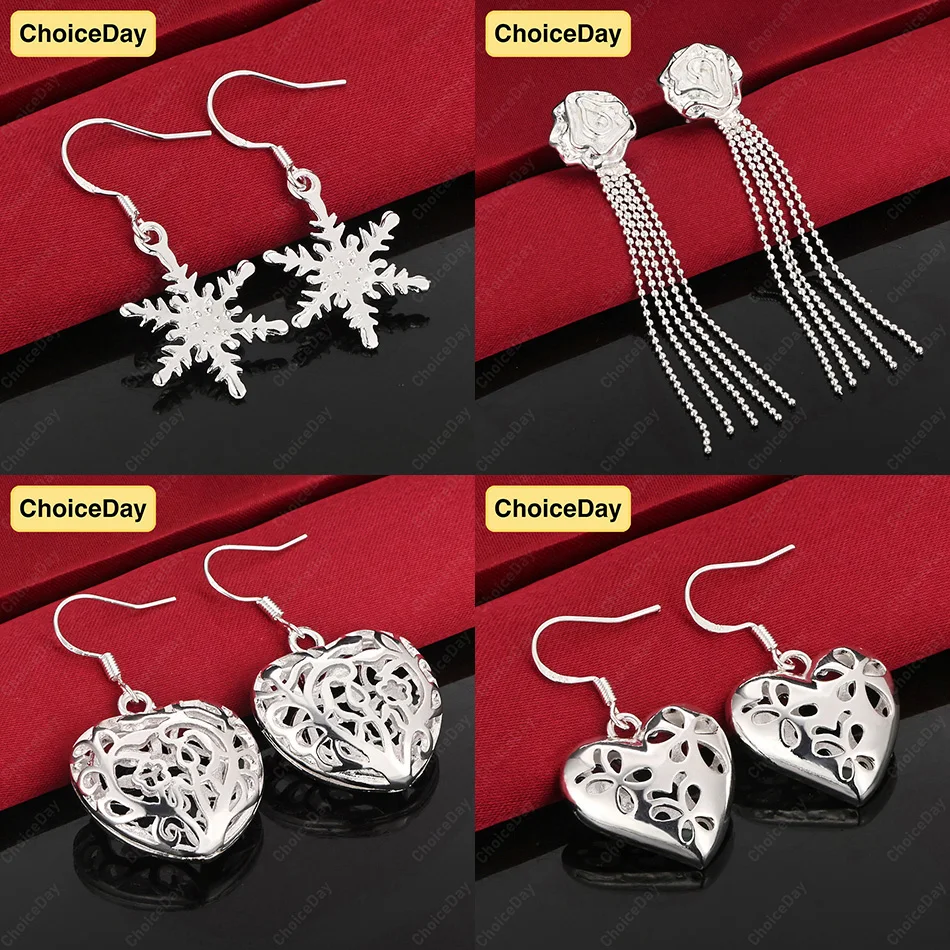 ChoiceDay из стерлингового серебра 925 пробы, изысканные серьги-подвески в форме розы с кисточками в форме сердца, женские аксессуары, подарок для вечеринки, ювелирные изделия
ChoiceDay из стерлингового серебра 925 пробы, изысканные серьги-подвески в форме розы с кисточками в форме сердца, женские аксессуары, подарок для вечеринки, ювелирные изделия