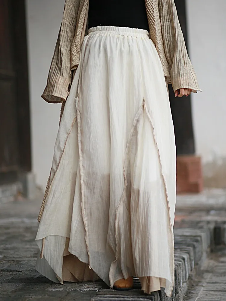 High Waist Casual Long Skirt Women New 2024 Autumn Vintage Style Patchwork Basics Loose Ladies Elegant A-line Skirts M211
High Waist Casual Long Skirt Women New 2024 Autumn Vintage Style Patchwork Basics Loose Ladies Elegant A-line Skirts M211