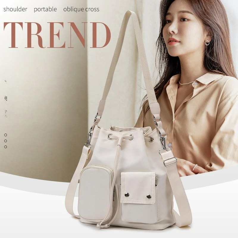 Модная сумка-ведро Oxford на шнурке — высокое качество, большая вместимость, портативная сумка и сумка через плечо — переноска 
Модная сумка-ведро Oxford на шнурке — высокое качество, большая вместимость, портативная сумка и сумка через плечо — переноска