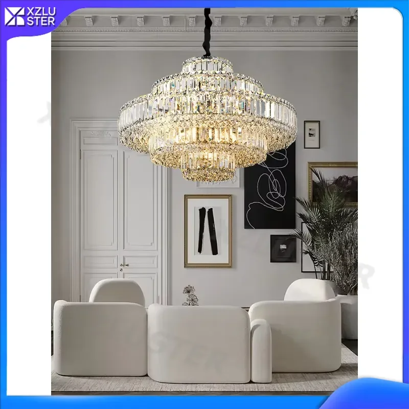 XZLUSTER Elegant European Crystal Chandelier Luxury LED Ceiling Light For Living Room Dining Room Bedroom Study Hotel Lobby
XZLUSTER Elegant European Crystal Chandelier Luxury LED Ceiling Light For Living Room Dining Room Bedroom Study Hotel Lobby