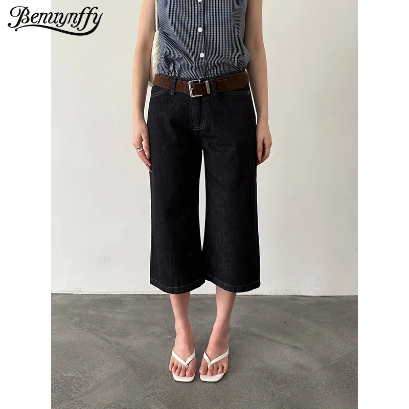 Benuynffy Casual Washed Straight Leg Jeans Women 2026 Summer New Korean Fashion Vintage Mid Waisted All Match Female Capri Pants
Benuynffy Casual Washed Straight Leg Jeans Women 2026 Summer New Korean Fashion Vintage Mid Waisted All Match Female Capri Pants
