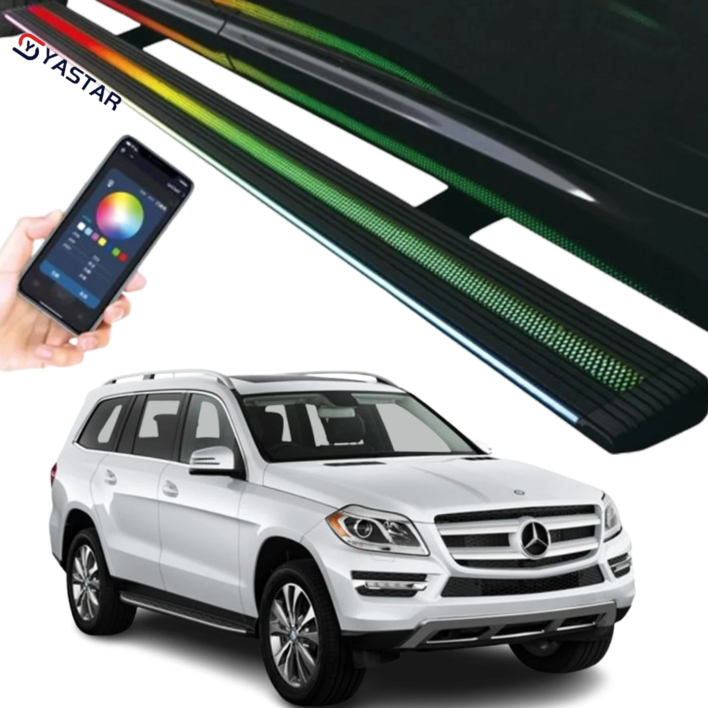 For Automatic Foot Step Running Board Power Footrest Retractable With LED Light APP Control for 13-16 Mercedes-Benz GL
For Automatic Foot Step Running Board Power Footrest Retractable With LED Light APP Control for 13-16 Mercedes-Benz GL