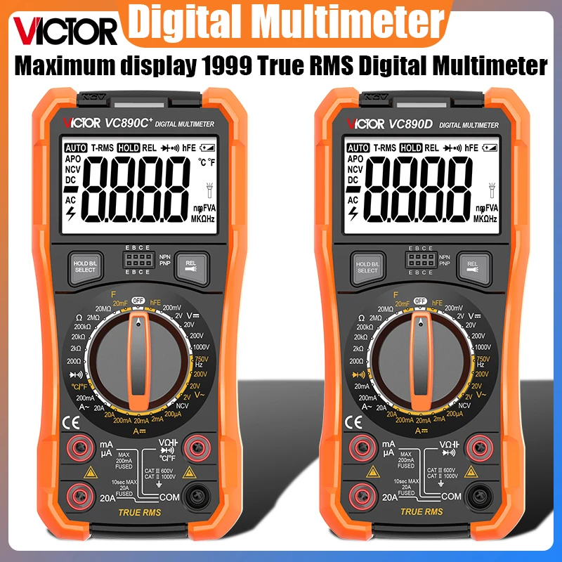VICTOR VC890D VC890C + профессиональный цифровой мультиметр True RMS мультиметр 20 мФ конденсатор 20 А измерительные приборы инструменты
VICTOR VC890D VC890C + профессиональный цифровой мультиметр True RMS мультиметр 20 мФ конденсатор 20 А измерительные приборы инструменты