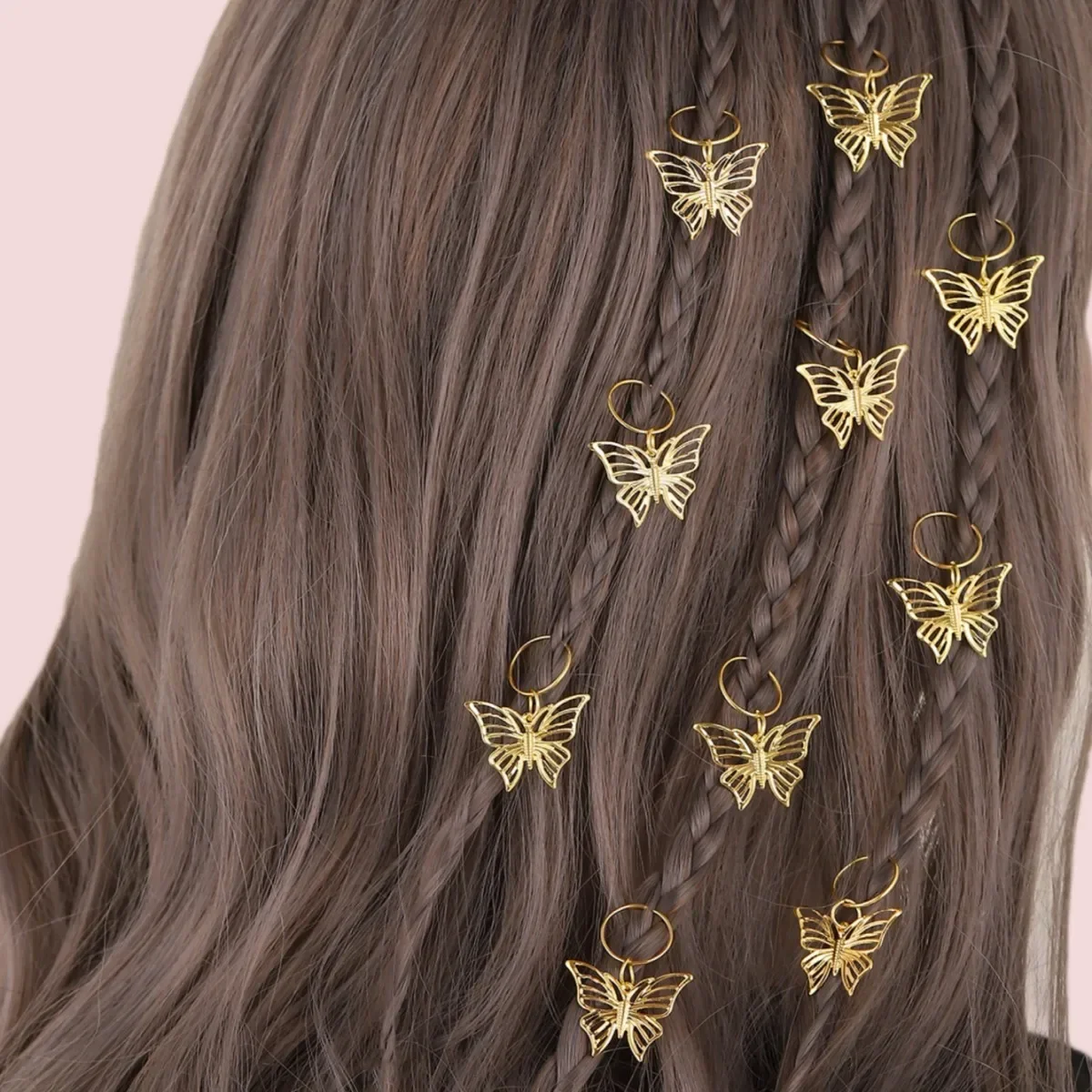 10 Pcs Gold Butterfly Hair Braids Cuffs Hair Charms Dreadlock Jewelry Braid Rings Decorations for Braiders
10 Pcs Gold Butterfly Hair Braids Cuffs Hair Charms Dreadlock Jewelry Braid Rings Decorations for Braiders