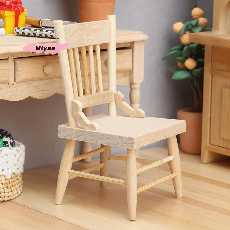 Miniature 1/12 Wood Chair Model for Dollhouse Furniture Micro Scene Decorations Photo Props Simulation Dolls House Accessory
Miniature 1/12 Wood Chair Model for Dollhouse Furniture Micro Scene Decorations Photo Props Simulation Dolls House Accessory