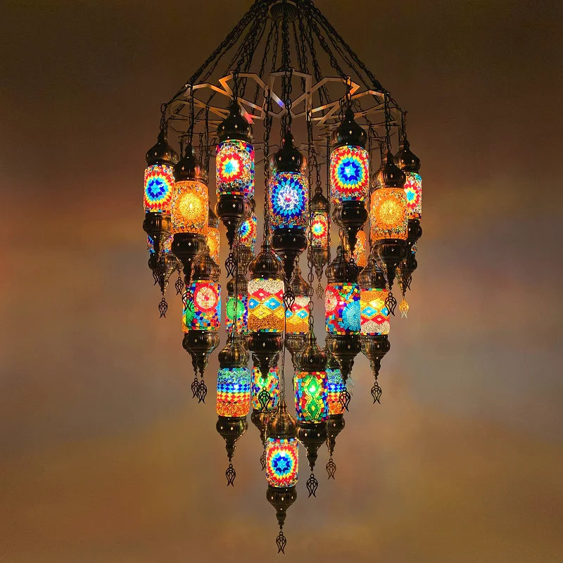 Special restaurant chandelier Turkish handmade duplex floor staircase cafe hotel bed and breakfast bar decorative chandelier
Special restaurant chandelier Turkish handmade duplex floor staircase cafe hotel bed and breakfast bar decorative chandelier