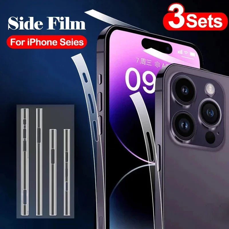 3Sets Phone Clear Side Stickers For Apple iPhone 13 13Mini 14 15 16 Pro Max Ultra-Thin Border TPU Hydrogel Film Frame Protector
3Sets Phone Clear Side Stickers For Apple iPhone 13 13Mini 14 15 16 Pro Max Ultra-Thin Border TPU Hydrogel Film Frame Protector