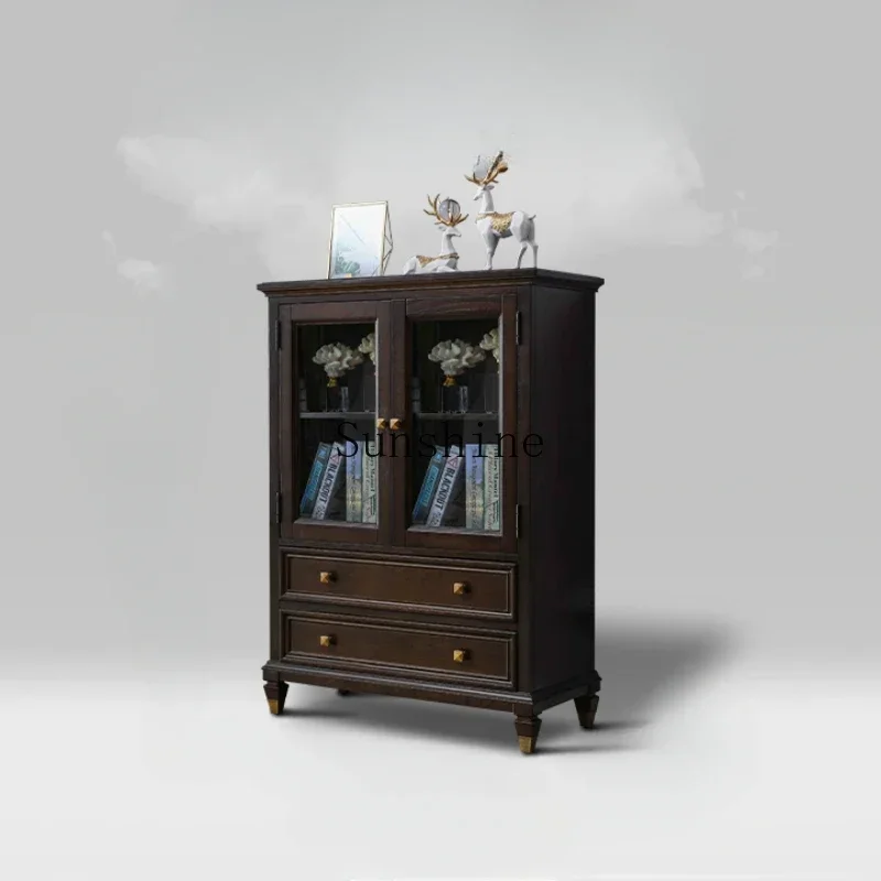 Light luxury American solid wood living room storage display simple retro sideboard
Light luxury American solid wood living room storage display simple retro sideboard