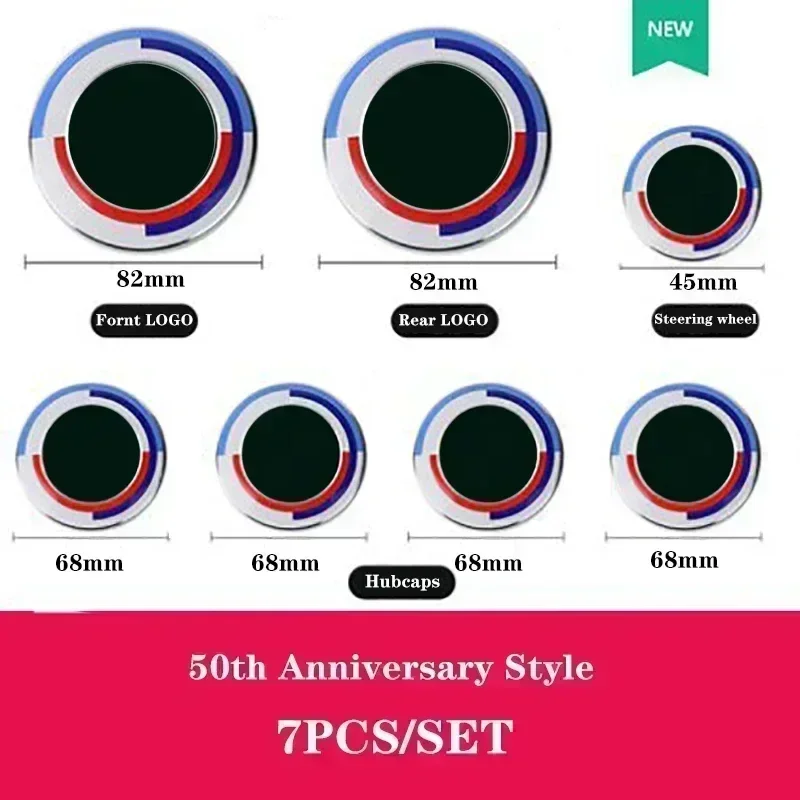 7Pcs/lot Car 50th Anniversary Logo For BMW G30 G31 G38 G11 G12 G20 G28 F10 F48 F49 G01 F20 F21 F22 Wheel Rim Decoration Cover
7Pcs/lot Car 50th Anniversary Logo For BMW G30 G31 G38 G11 G12 G20 G28 F10 F48 F49 G01 F20 F21 F22 Wheel Rim Decoration Cover
