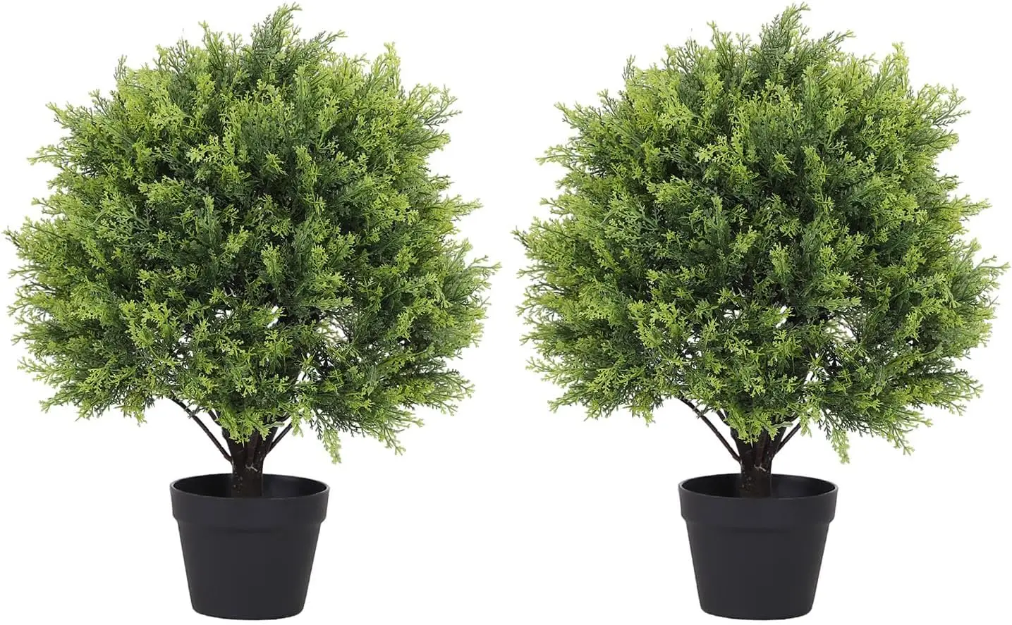 24" Cedar Topiary Trees Artificial Outdoor Set of 2, UV Resistant Fake Potted Plants, 2ft Tall Faux Bushes and Shrubs for Front
24" Cedar Topiary Trees Artificial Outdoor Set of 2, UV Resistant Fake Potted Plants, 2ft Tall Faux Bushes and Shrubs for Front