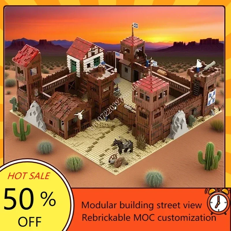 3884PCS Legoredo Western Fort Modular MOC Custom Puzzle Creative Street View Building Model DIY Architecture Assembly Toy Gift
3884PCS Legoredo Western Fort Modular MOC Custom Puzzle Creative Street View Building Model DIY Architecture Assembly Toy Gift