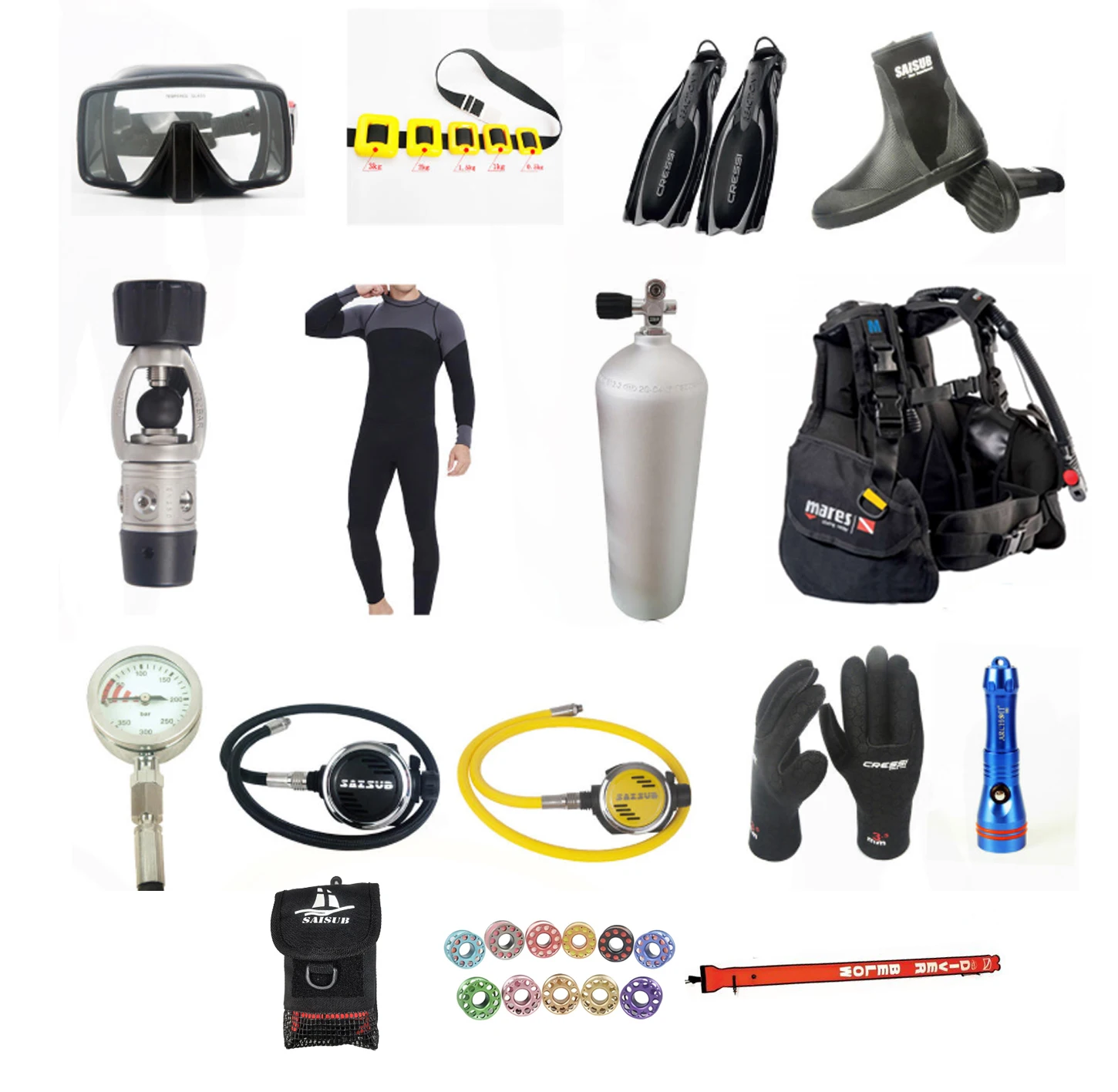 Diving Package Includes Buoyancy Device Oxygen Cylinder BCD Pressure Gauge Hand Pump Professional Underwater Snorkeling Gear
Diving Package Includes Buoyancy Device Oxygen Cylinder BCD Pressure Gauge Hand Pump Professional Underwater Snorkeling Gear