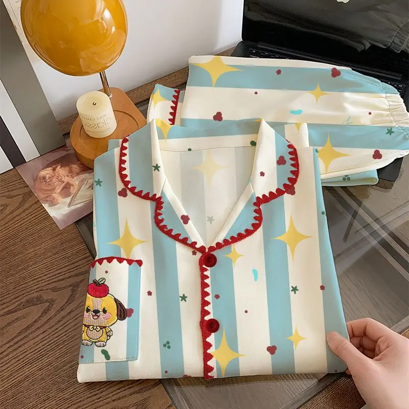 Cute Dog Print Sleepwear Cardigan Style Home Clothes for Women Autumn Winter New Arrival Soft Medium Cotton Children's Home Suit
Cute Dog Print Sleepwear Cardigan Style Home Clothes for Women Autumn Winter New Arrival Soft Medium Cotton Children's Home Suit