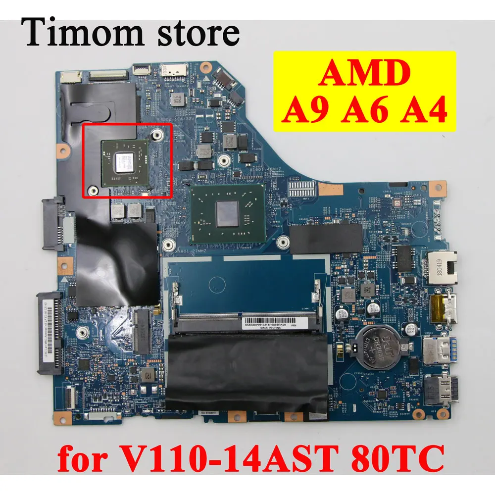 AMD CPU A99420 A99410 A69220 A69210 A49120 UMA R17M 4G With GPU for Lenovo V110-14AST 80TC Original Laptop Motherboard 15283-3
AMD CPU A99420 A99410 A69220 A69210 A49120 UMA R17M 4G With GPU for Lenovo V110-14AST 80TC Original Laptop Motherboard 15283-3